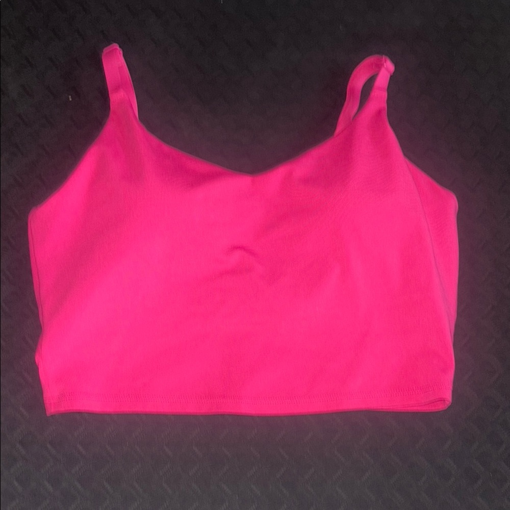 Athleta Pink Elation V Neck Longline Bra